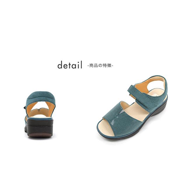 サンダル レディース 痛くない ストラップ ベルト アンクルストラップ 4E幅 幅広 甲高 甲深 外反母趾 シンプル 洗える 軽量 旅行 クロールバリエ No.674234 | COULEUR VARIE | 10