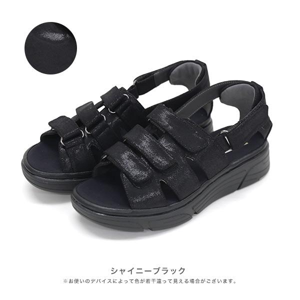 サンダル 厚底 レディース ベルト 3E幅 幅広 甲高 外反母趾 幅調節 スポサン スポーツサンダル 痛くない 疲れない 履きやすい 洗える クロールバリエ No.674235 | COULEUR VARIE | 13