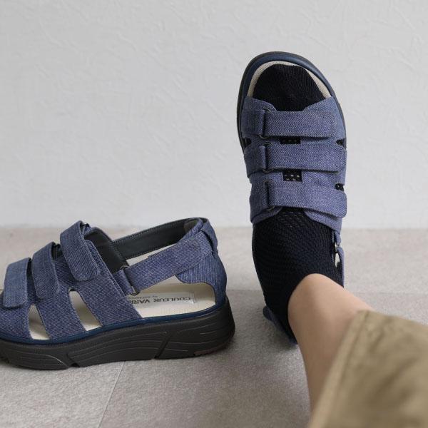 サンダル 厚底 レディース ベルト 3E幅 幅広 甲高 外反母趾 幅調節 スポサン スポーツサンダル 痛くない 疲れない 履きやすい 洗える クロールバリエ No.674235 | COULEUR VARIE | 08