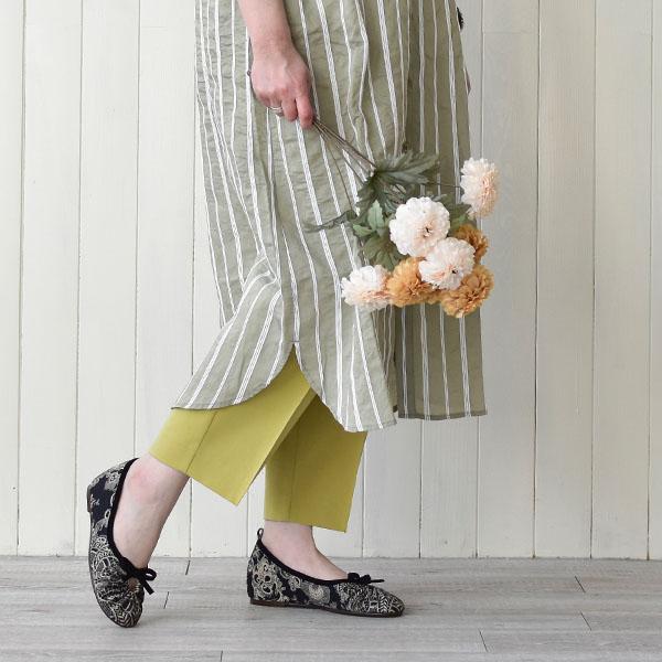 COULEUR VARIE（クロールバリエ） バレエシューズ インヒール リボン