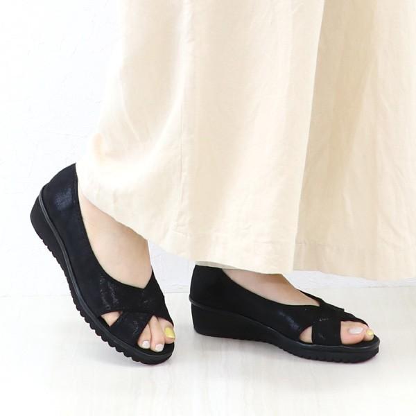 パンプス クロスオープントゥ 軽量 レディース 女性用 軽い ブランド クロールバリエ COULEUR VARIE NO.974206※返品・交換不可 |  | 06