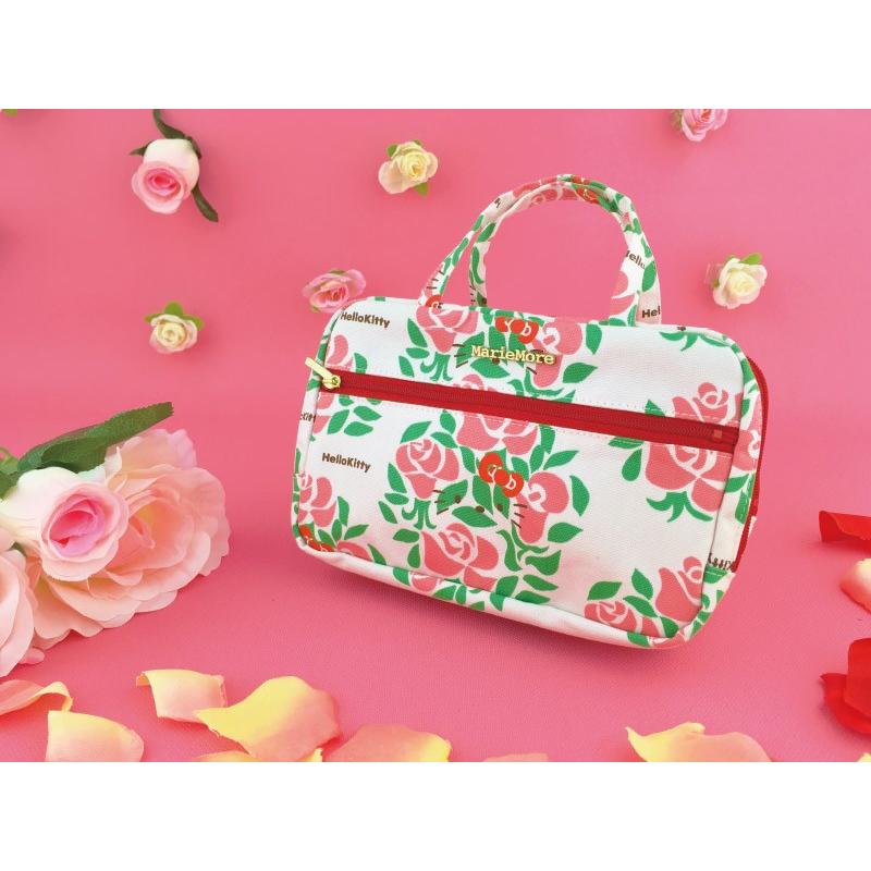 sanrio（サンリオ） ハローキティ 日本製コスメポーチ 花柄 バラ