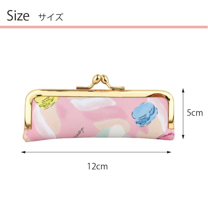 印鑑ケース 朱肉付き がま口マカロン 日本製 イエロー ピンク ブルー|baton-sj|05
