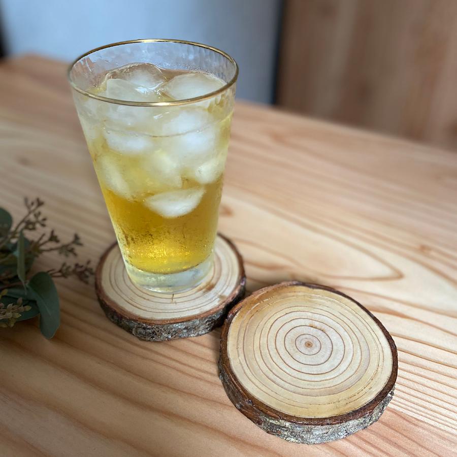 とかち天然木 皮つきコースター 2枚セット : BATON PLUS - 通販