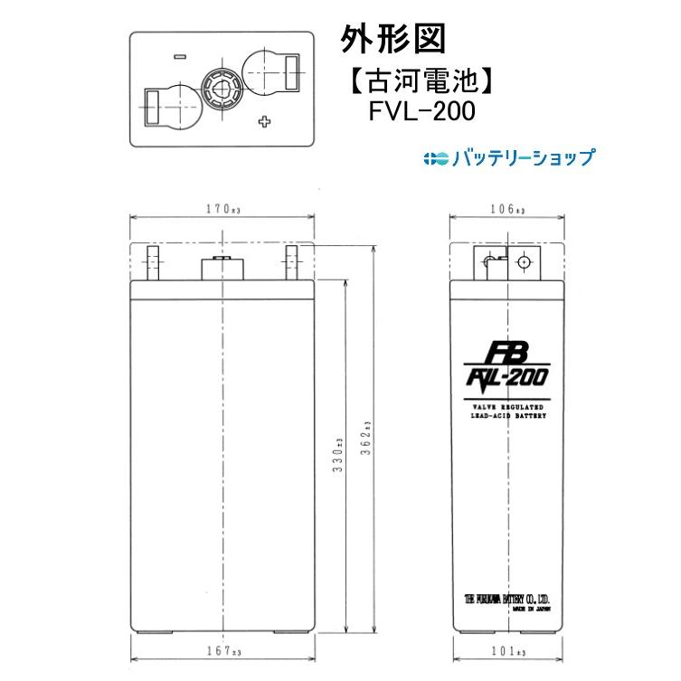 古河電池 FVL-200【古河電池】《送料無料》【最短納期メーカー直送 