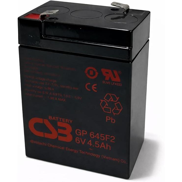 G&Yu GP645 F2端子 小型制御弁式鉛蓄電池 6V 4.5Ah 密閉型 VRLA UPS・無停電電源装置用 | G＆Yuバッテリー