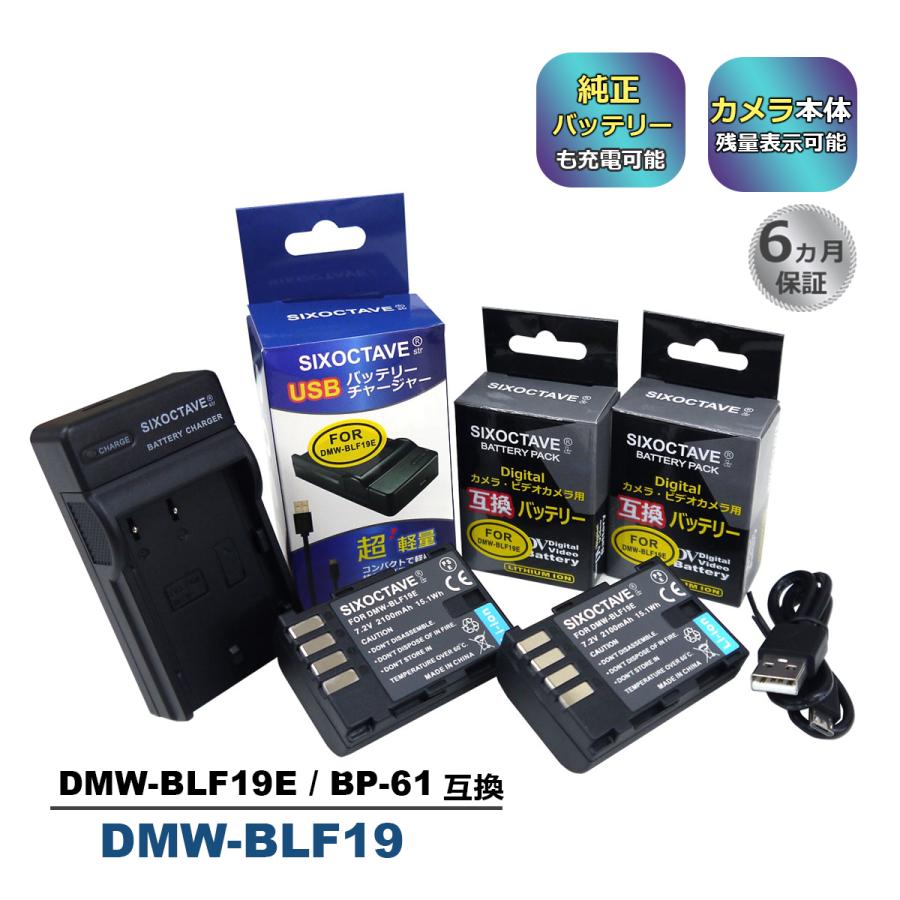 DMW-BLF19E DMW-BLF19 Panasonic パナソニック 互換バッテリー ２個と