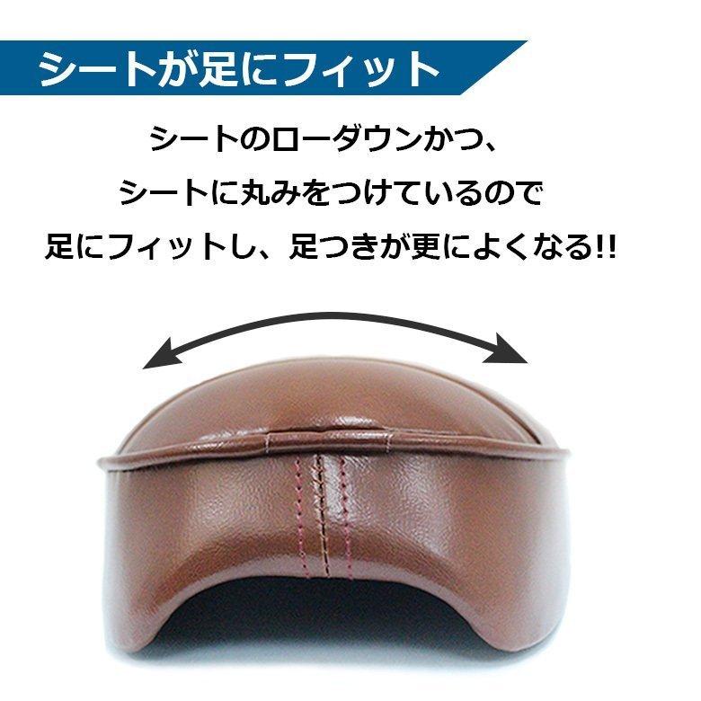 カブ用ローダウンダブルシートブラウン 交換 スーパーカブ (JA44/JA59) クロスカブ (JA45/JA60)カスタムタンデム 茶 二人乗り_3