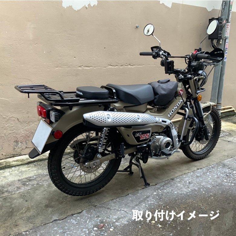 CT125用リアキャリア（ブラック）HONDA タイ製 TWR カスタムパーツ 簡単装着 リアボックス ハンターカブの画像