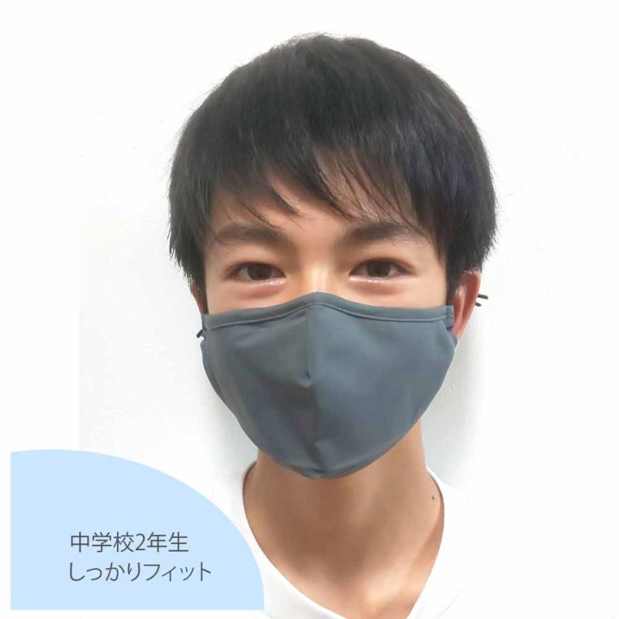 高機能マスク 3D立体縫製ノーズワイヤー ブラック・グレー・ホワイト  撥水 抗菌 ジュニア 男性・女性 小中学生 メガネ黒白 ネコポス送料無料 |  | 13