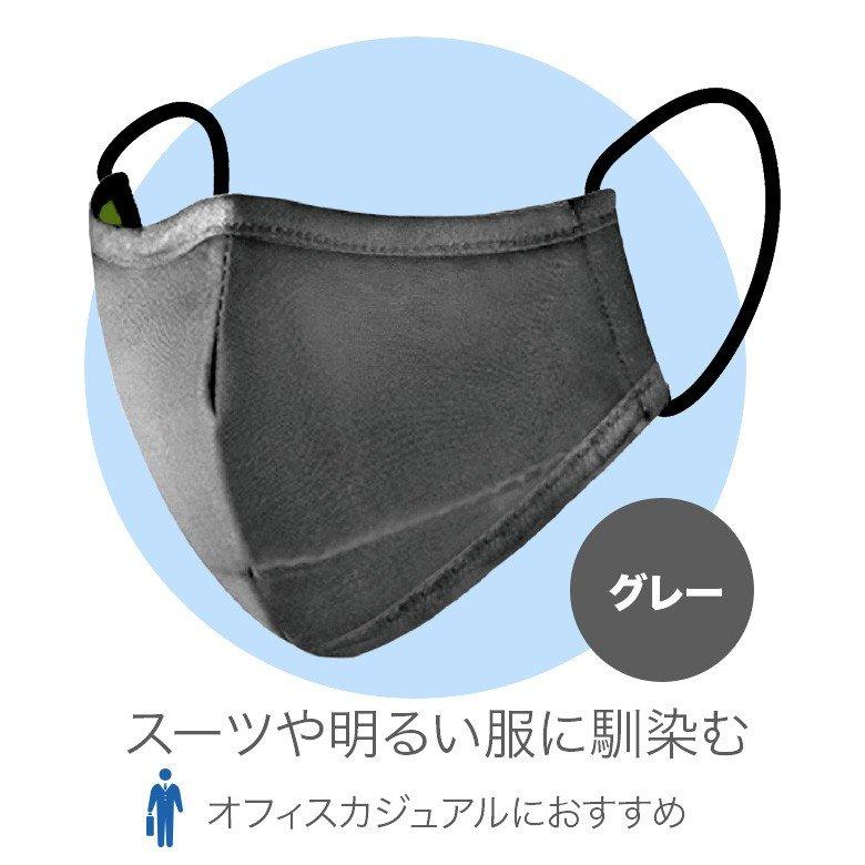 高機能マスク 3D立体縫製ノーズワイヤー ブラック・グレー・ホワイト  撥水 抗菌 ジュニア 男性・女性 小中学生 メガネ黒白 ネコポス送料無料 |  | 02