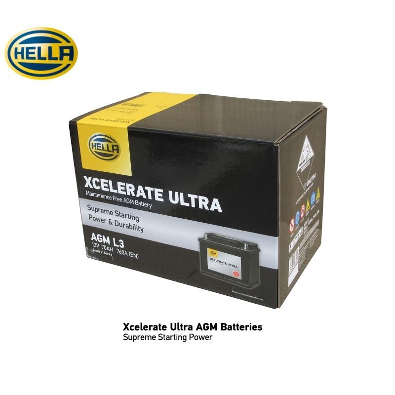 AGM LN3 70Ah HELLA ヘラー バッテリー ( 適合 81070 570901076(E39