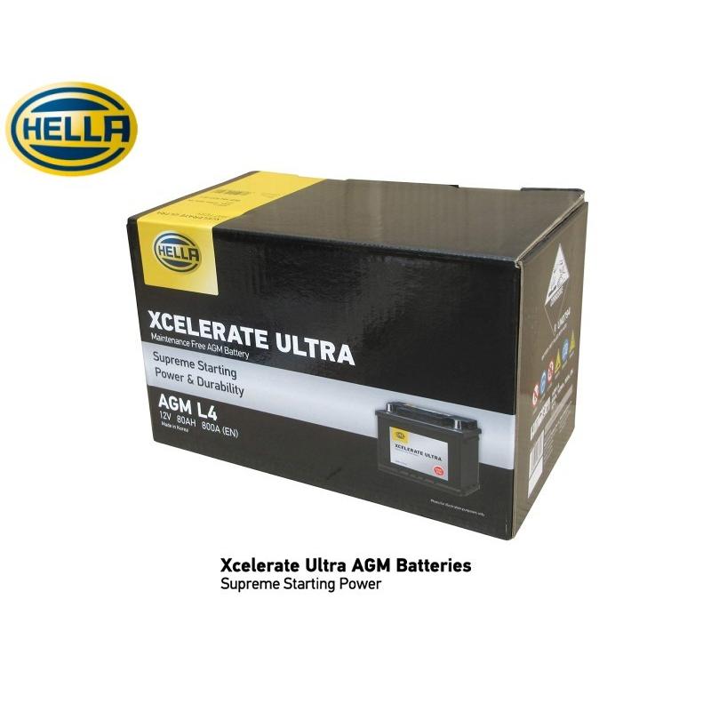 AGM LN4 80Ah HELLA ヘラー バッテリー ( 適合 580901080(F21) BLA-80