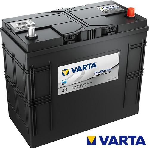 VARTA 125Ah 760A VARTA バッテリー 625012072 J1 欧州トラクター 商用