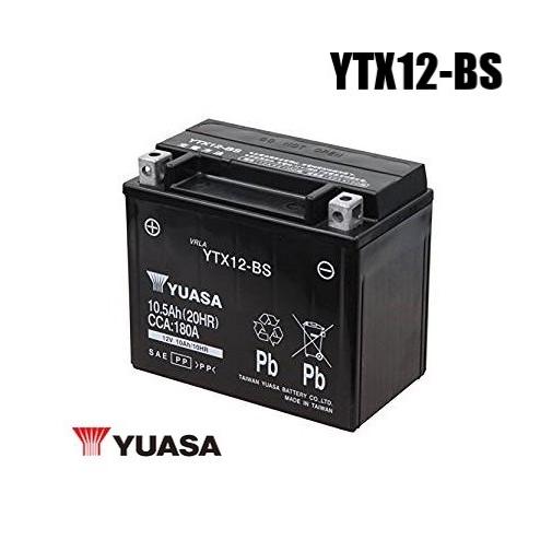 YTX12-BS 台湾 ユアサ シールド型 バイク バッテリー
