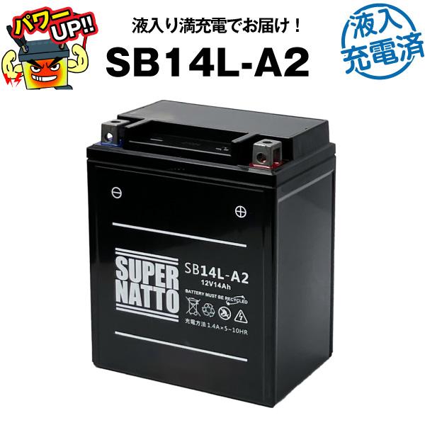 SUPER NATTO（スーパーナット） バイク用バッテリー SB14L-A2 初期補