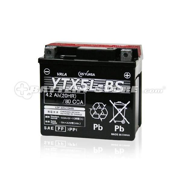 バイク用バッテリー YTX5L-BS・液入・初期補充電済 (STX5L-BS GTX5L-BS