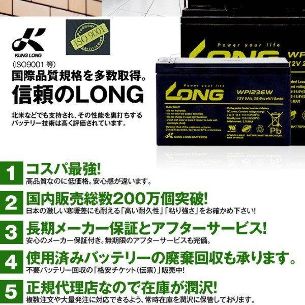 業務、産業用 WP3-12・初期補充電済 NP3-12 互換 12V 3Ah LONG