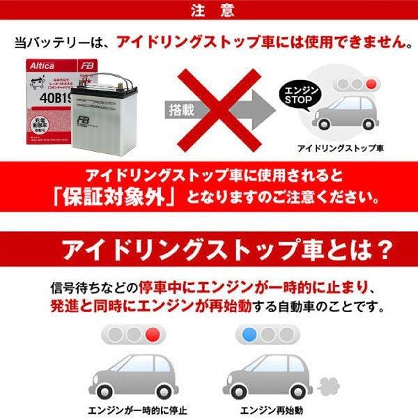 自動車 バッテリー 40B19L・初期補充電済 古河 Altica 長寿命・保証書
