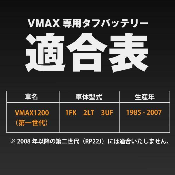 SUPER NATTO バイク用バッテリー VMAX専用タフバッテリー 初期補