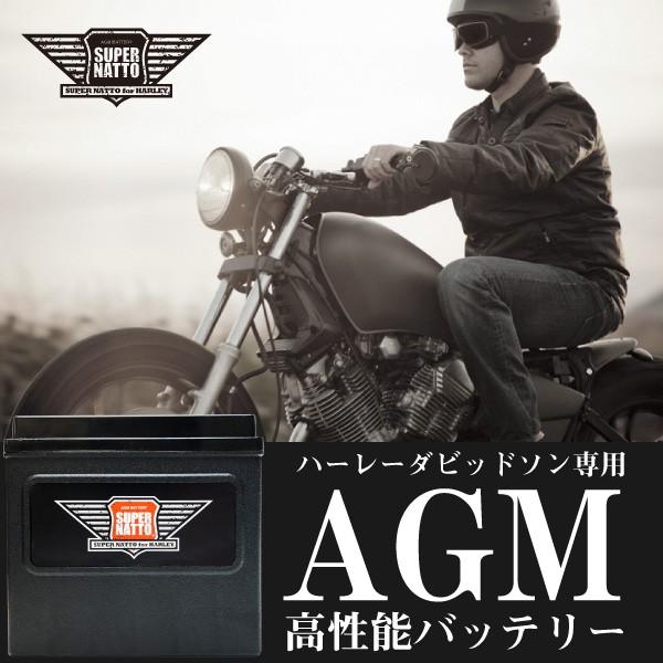 SUPER NATTO（スーパーナット） バイク用バッテリー ハーレー専用AGM