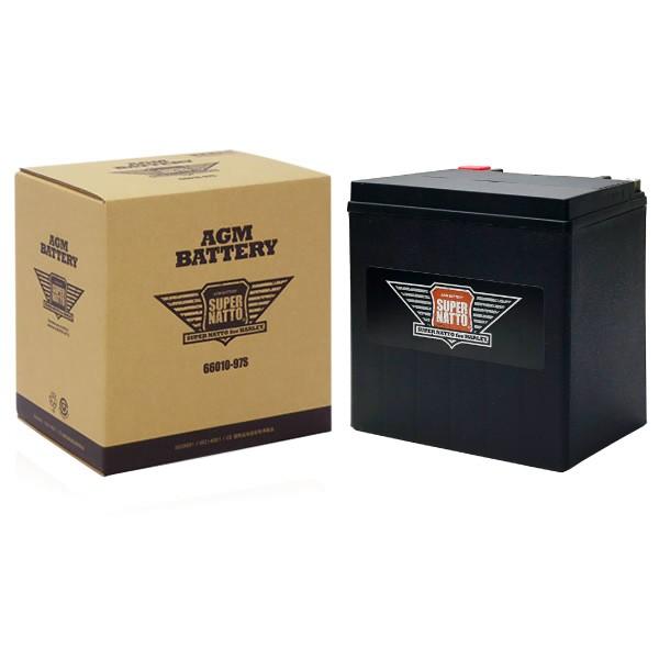 SUPER NATTO バイク用バッテリー ハーレー専用AGMバッテリー 66010-97S 