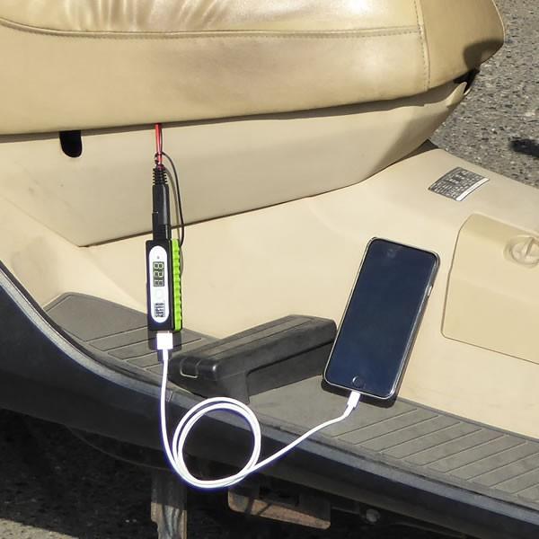 SUPER NATTO バイク バッテリー充電器 バイクでスマホ充電 USB