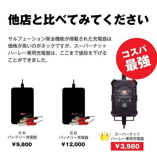 バイク用バッテリー ハーレー専用バッテリー充電器（6V/12V切替式） PSE新基準対応 バッテリーテンダ ストリート スポーツスター ダイナ ソフテイル ツーリング｜batterystorecom｜07