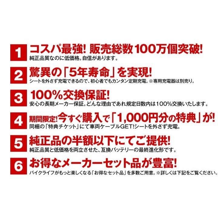 バイクバッテリー ハーレー専用バッテリー STX20L-BS YTX20L-BS 65989-97 65989-90B 65989-97A 65989-97B 互換 スーパーナット(液入済)｜batterystorecom｜16