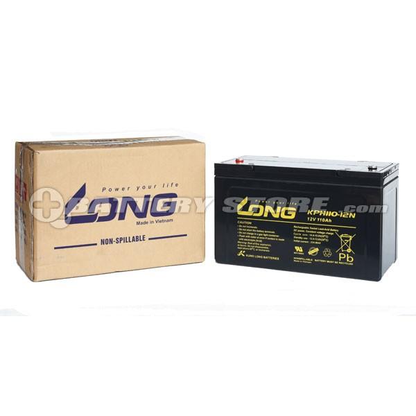 KPH110-12N【お得 2個セット】（産業用鉛蓄電池） 新品 LONG 長寿命 UPS 無停電電源装置 対応 サイクルバッテリー 互換 BPC12-100 12SPX100 OPC12-100の画像