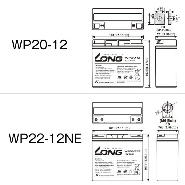 UPS(無停電電源装置) WP20-12I（産業用鉛蓄電池） 新品 LONG 長寿命・保証書付き Smart-UPS 1500 など対応 サイクルバッテリー｜batterystorecom｜11