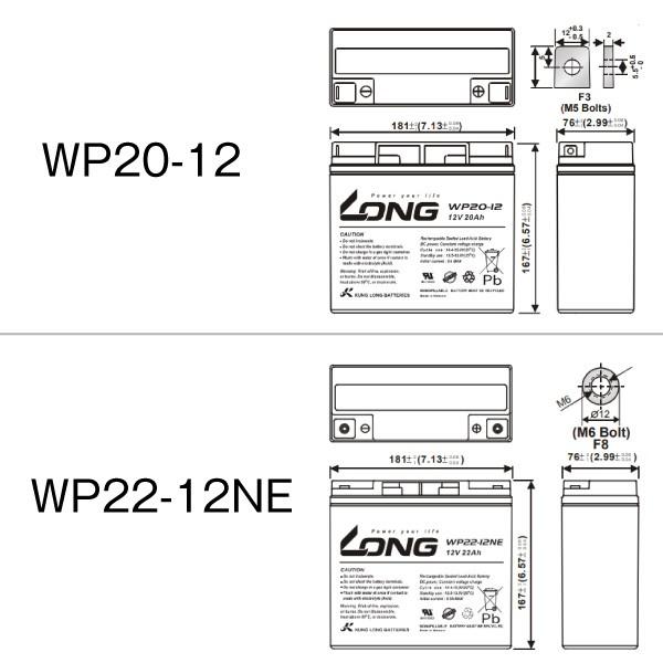 UPS(無停電電源装置) WP20-12【お得 4個セット】（産業用鉛蓄電池） 新品 LONG 長寿命・保証書付き Smart-UPS 1500 など対応 サイクルバッテリー |  | 09