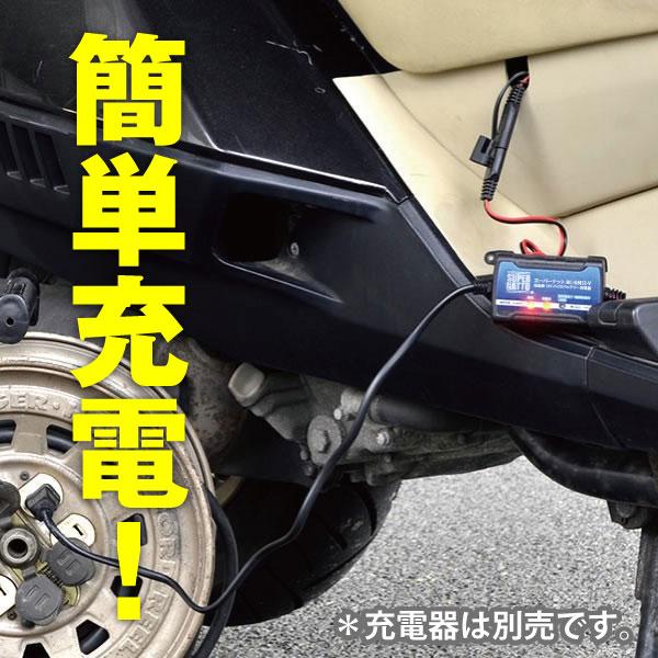 バイクのバッテリー&バッテリーの充電機セット品 SUPER NATTO（スーパーナット） バイク用バッテリー＋充電器セット