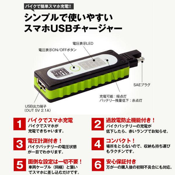 SUPER NATTO USBチャージャー+充電器+BMW用バッテリー12SN22
