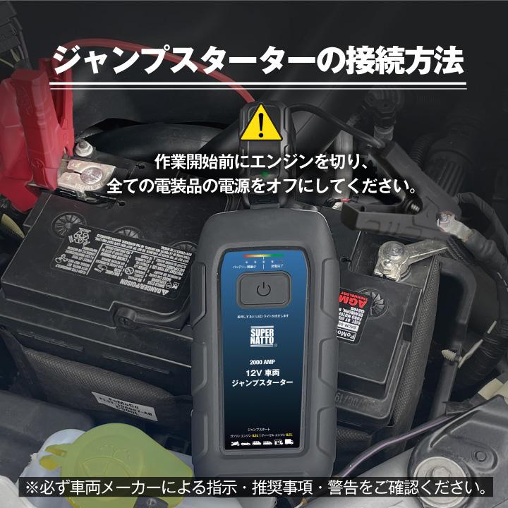 SUPER NATTO（スーパーナット） ジャンプスターター 12V車両 急な
