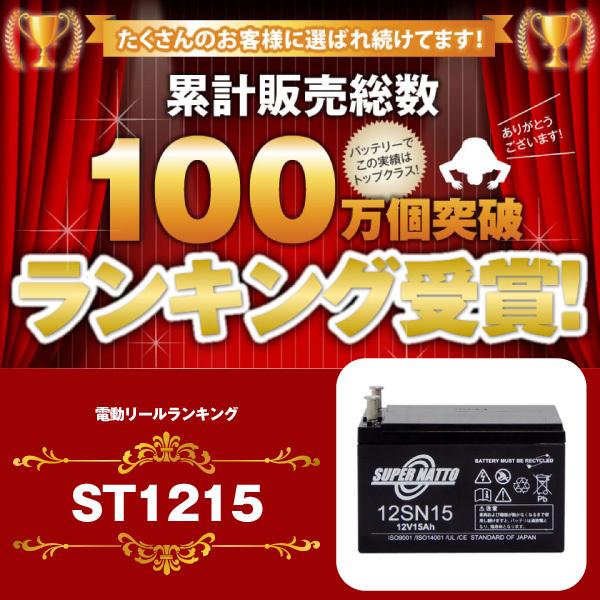 電動リール用バッテリー St1215 12v15ah スーパーナット ダイワ タフバッテリー100 シーキング Seaking マリンパワー対応 今だけ使用済バッテリー回収無料 バッテリーストア Com 通販 Paypayモール