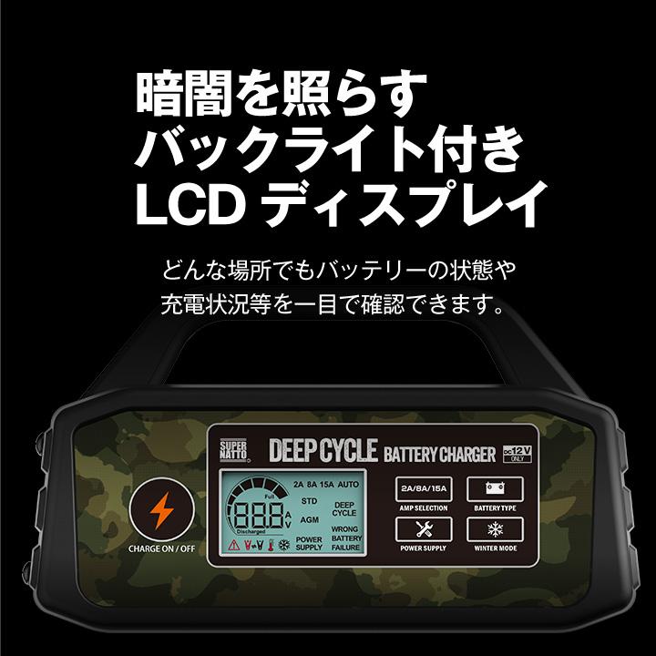 SUPER NATTO（スーパーナット） ディープサイクルバッテリー充電器 全 