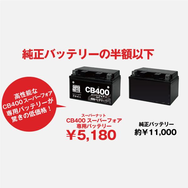 SUPER NATTO バイク用バッテリー ホンダ CB400スーパーフォア