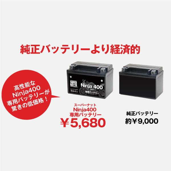 SUPER NATTO（スーパーナット） バイク用バッテリー＋充電器セット