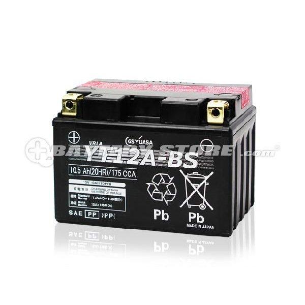 バイク用バッテリー YT12A-BS (ST12A-BS FT12A-BS FTZ9-BSに互換) GSユアサ(YUASA) 長寿命保証書付き バイクバッテリー(液入済) 楽天市場】ST12A-BS□バイクバッテリー□【YT12A-BS互換】□コスパ最強！総販売数100万個突破！FT12A-BS FTZ9-BSに互換 □【100％交換保証】【超得割引】【最速納品】スーパーナット【新品】 : バッテリーストアドットコム