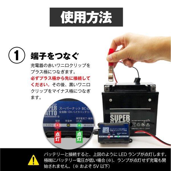 バイク バッテリー YTX20L-BS お得2点セット バッテリー+12V充電器