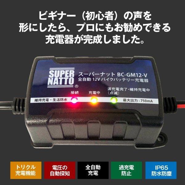 【希少】純正 12V 4A バッテリーチャージャー AGM/LiFePO4 バイク バッテリー YTR4A-BS お得2点セット バッテリー+12V充電器