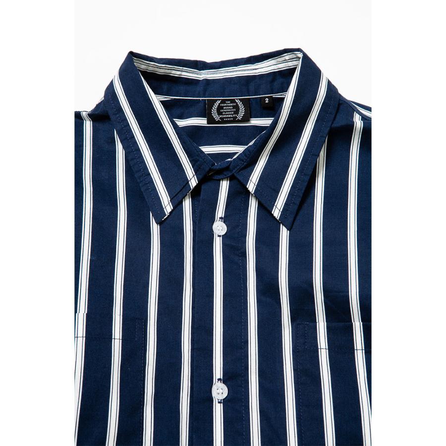 430 FOURTHIRTY フォーサーティー L/S 2T STRIPE BIG SHIRTS 23