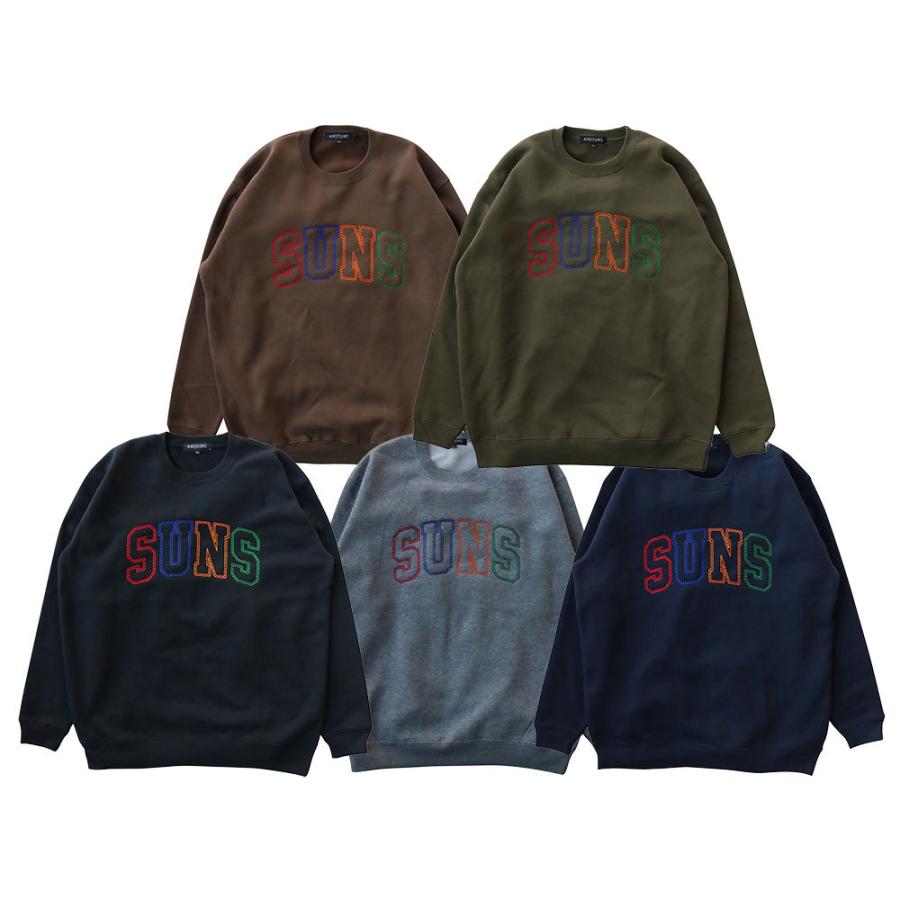 処分特価 Andsuns アンドサンズ Suns College Stitch Logo Crewneck As スウェット トレーナー 長袖 メンズ ブランド ストリート ストリート系 人気 デザイン 中古 激安販売 Www Superavila Com