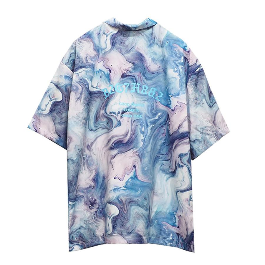 BAGARCH バガーチ MARBLE SHIRTS BH-1455 シャツ 半袖 メンズ