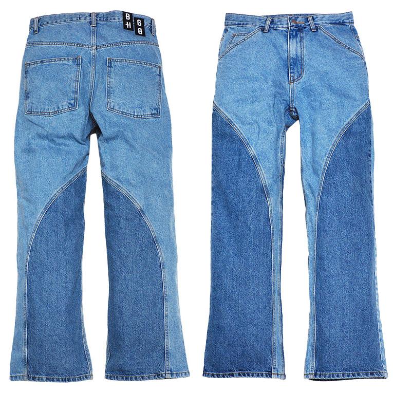 BAGARCH バガーチ SWITCHING WIDE DENIM PANTS BH-1496 デニムパンツ 