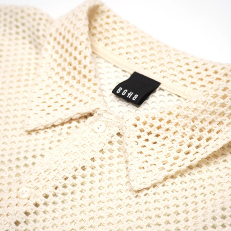 BAGARCH（バガーチ） NET SHIRTS BH-1629 シャツ 半袖 メッシュ素材