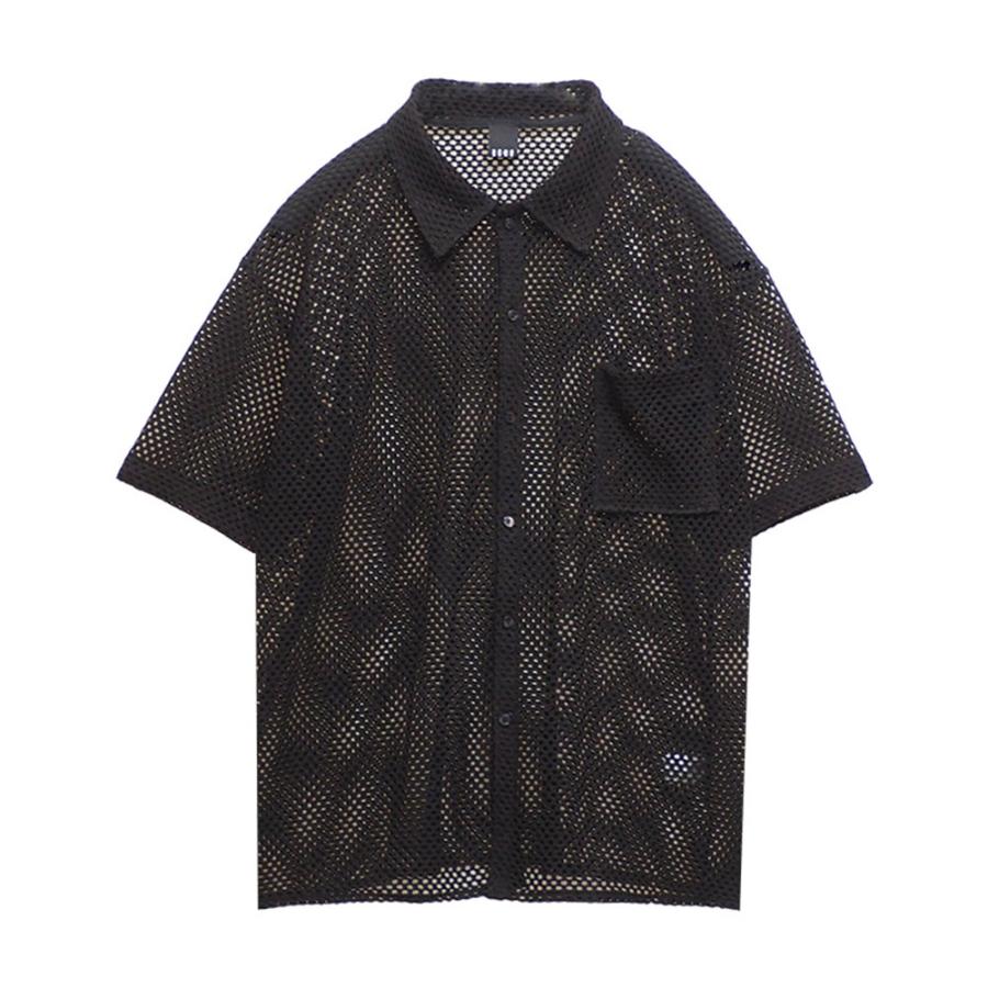 BAGARCH（バガーチ） NET SHIRTS BH-1629 シャツ 半袖 メッシュ素材 