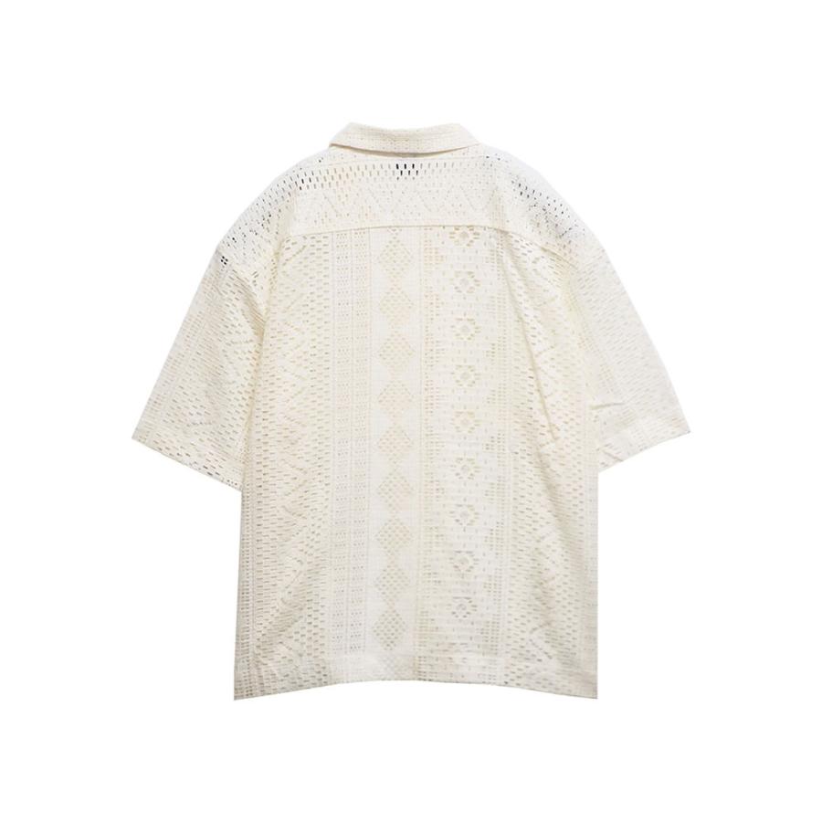BAGARCH（バガーチ） SS LACE SHIRTS BH-1710 レースシャツ ショート丈