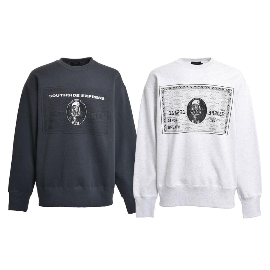 BREATH CREW スウェット スウェット ストレート S グレー ホワイト